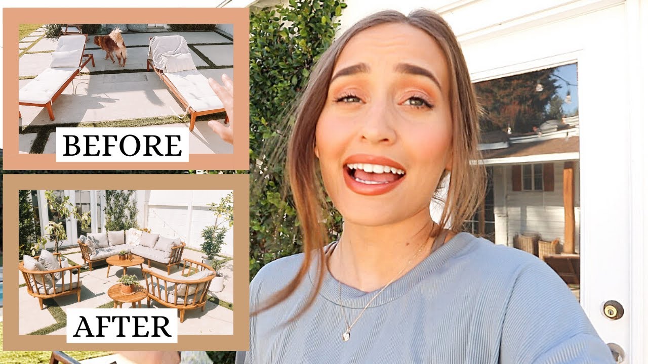 COMPLETE BACKYARD TRANSFORMATION (soo cozy) // VLOG