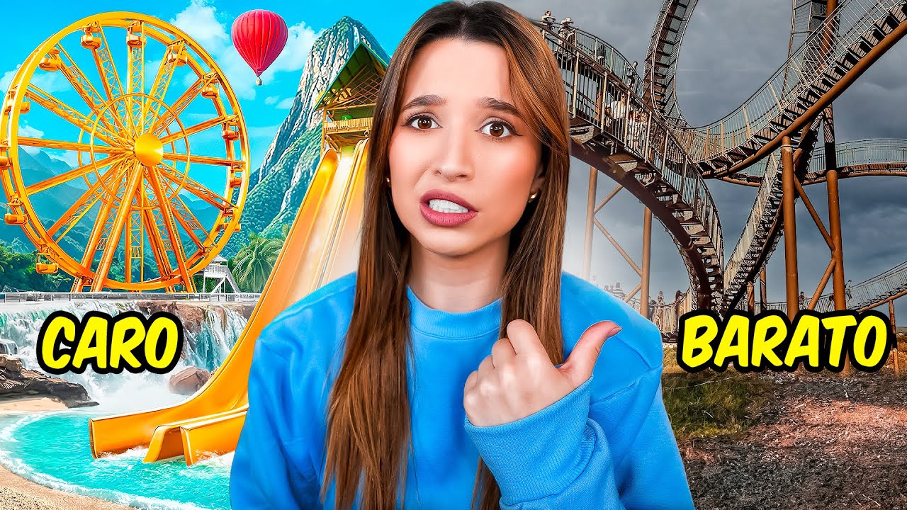 PARQUE DE DIVERSIONES BARATO VS CARO *la diferencia fue MIEDOSA*| Laura Mejia