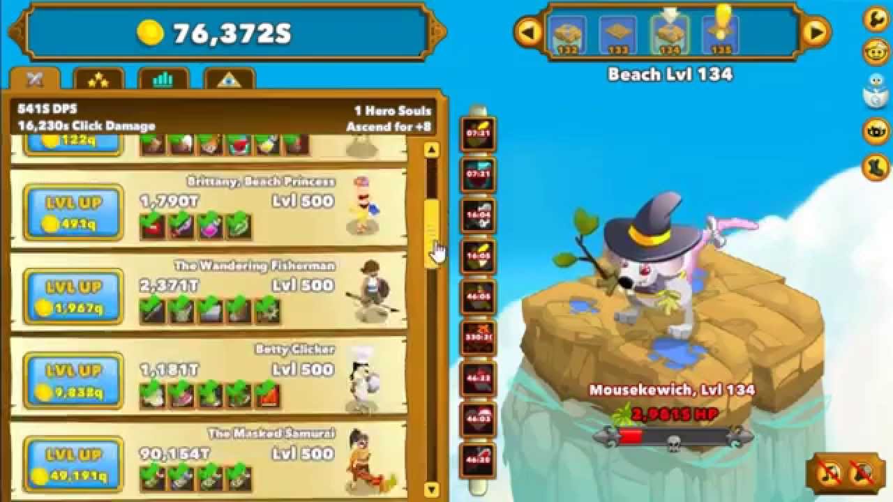 Clicker Heroes Gameplay - First Ascension! (Level 100+)