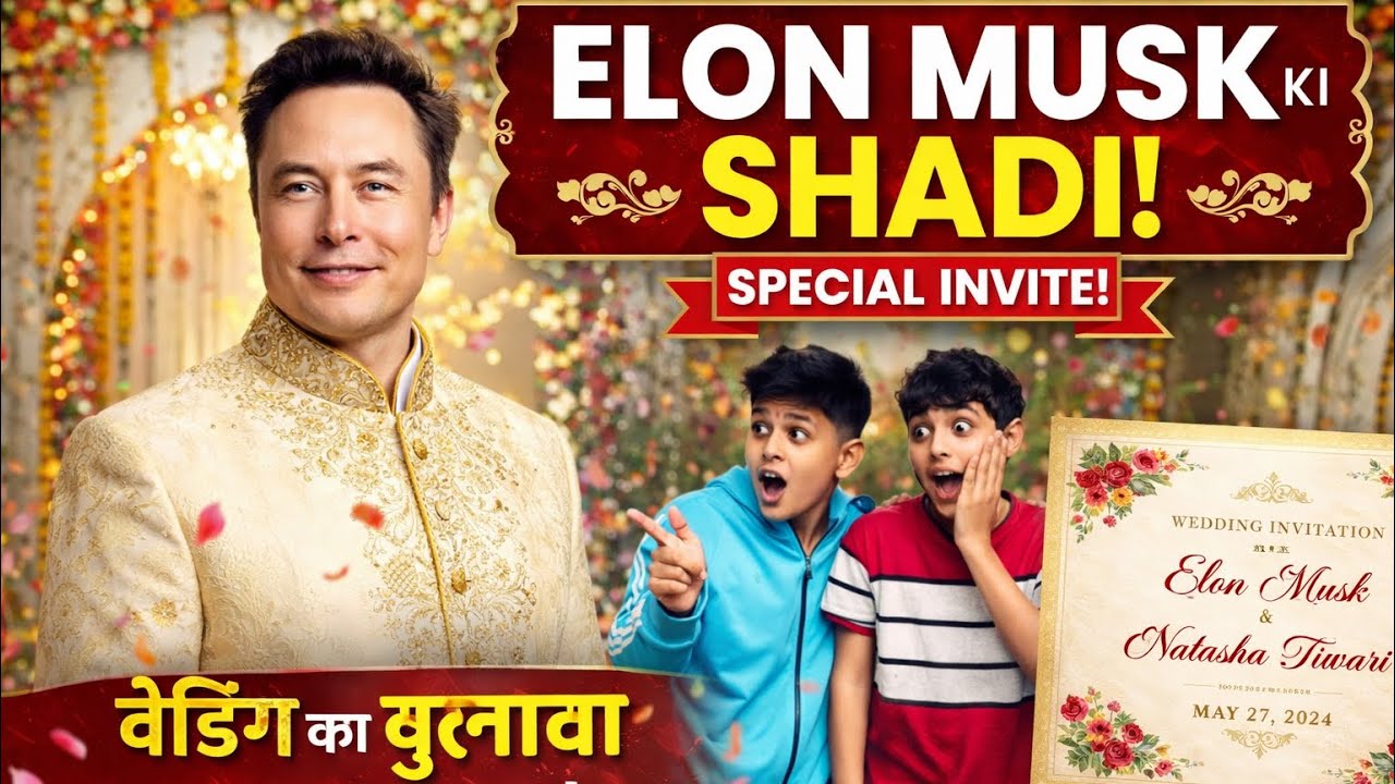 Elon Musk Ki Shaadi! 😱 Hum Dono Ka Reaction Dekho | Wedding Invitation Special