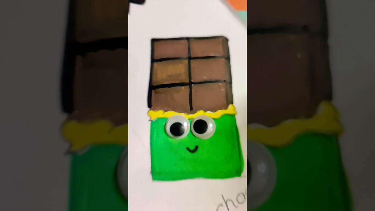 Cute chocolate painting drawing 😁 #chocolateart