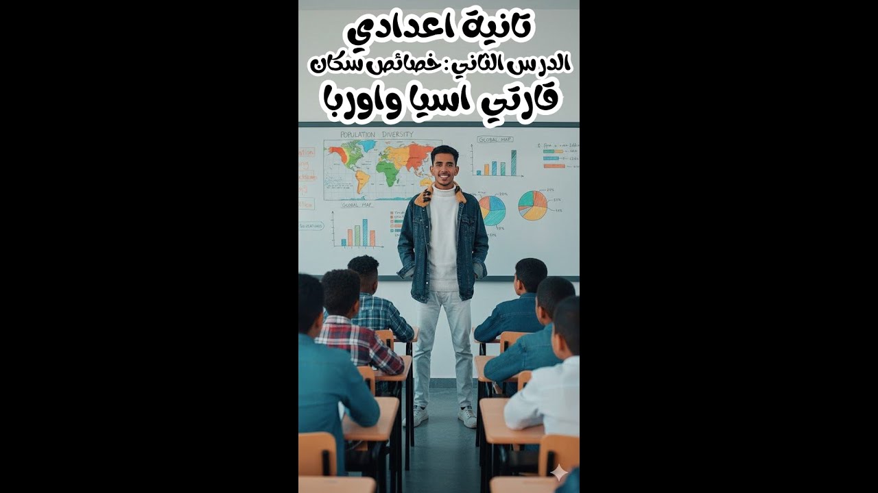 المنهج الجديد (تانية اعدادي ) الدرس الثاني (خصائص سكان قارتي اسيا واوروبا )