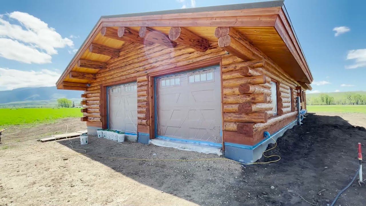 Cleaning and Staining Log Home Exterior- Meadowlark’s Bighorn Rancher