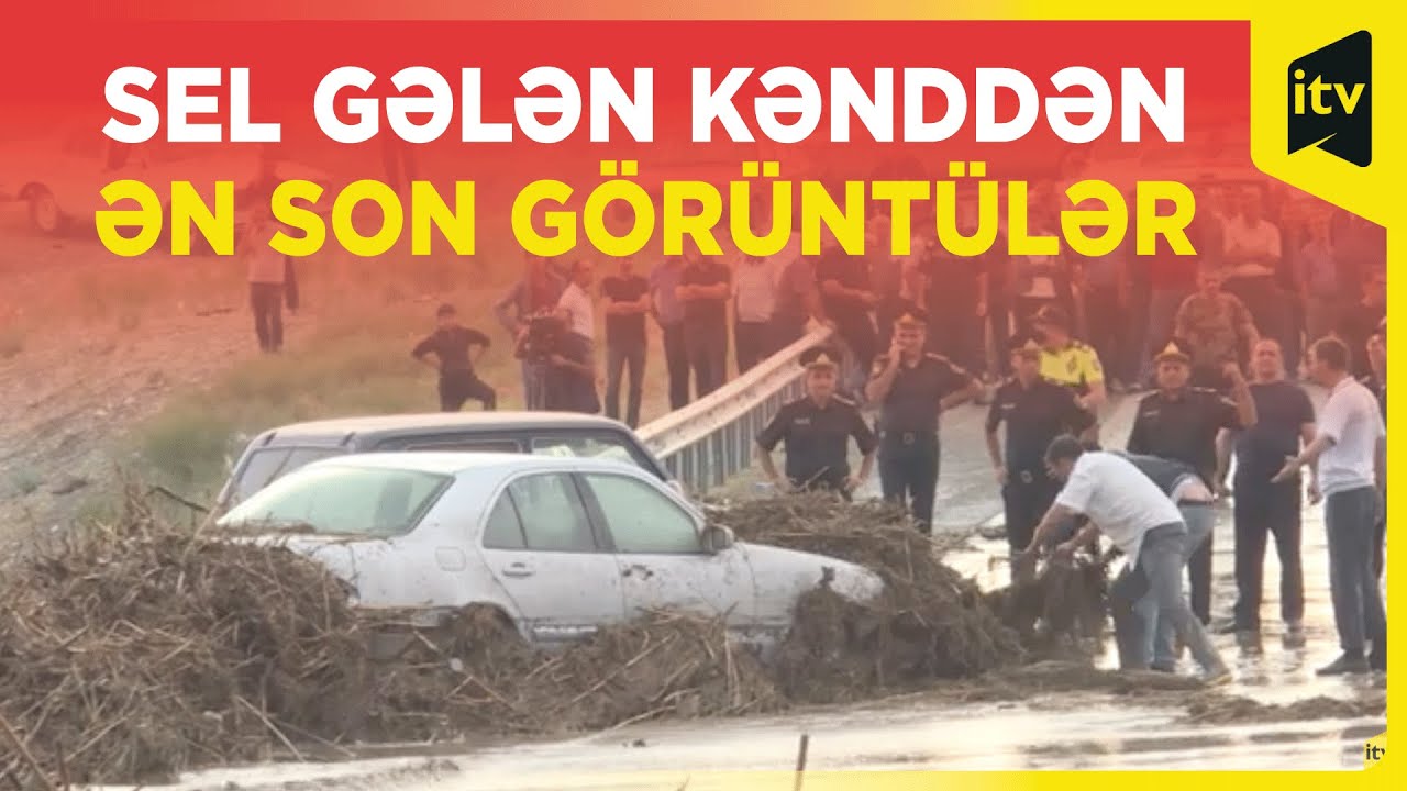 Göyçayın Qaraməryənli kəndində vəziyyət gərgindir | Avtomobillər, yollar su altında qalıb