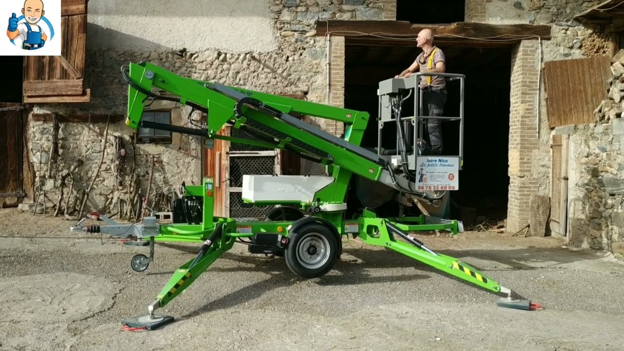 ISERE NICO LES PETITS TRAVAUX utilise la Nacelle élévatrice tractable Nifty 120