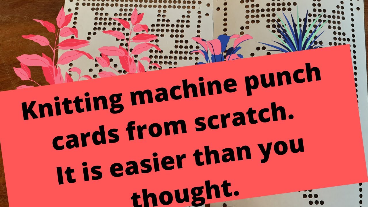 Knitting machine punch card from scratch. Print, cut, punch and enjoy it!