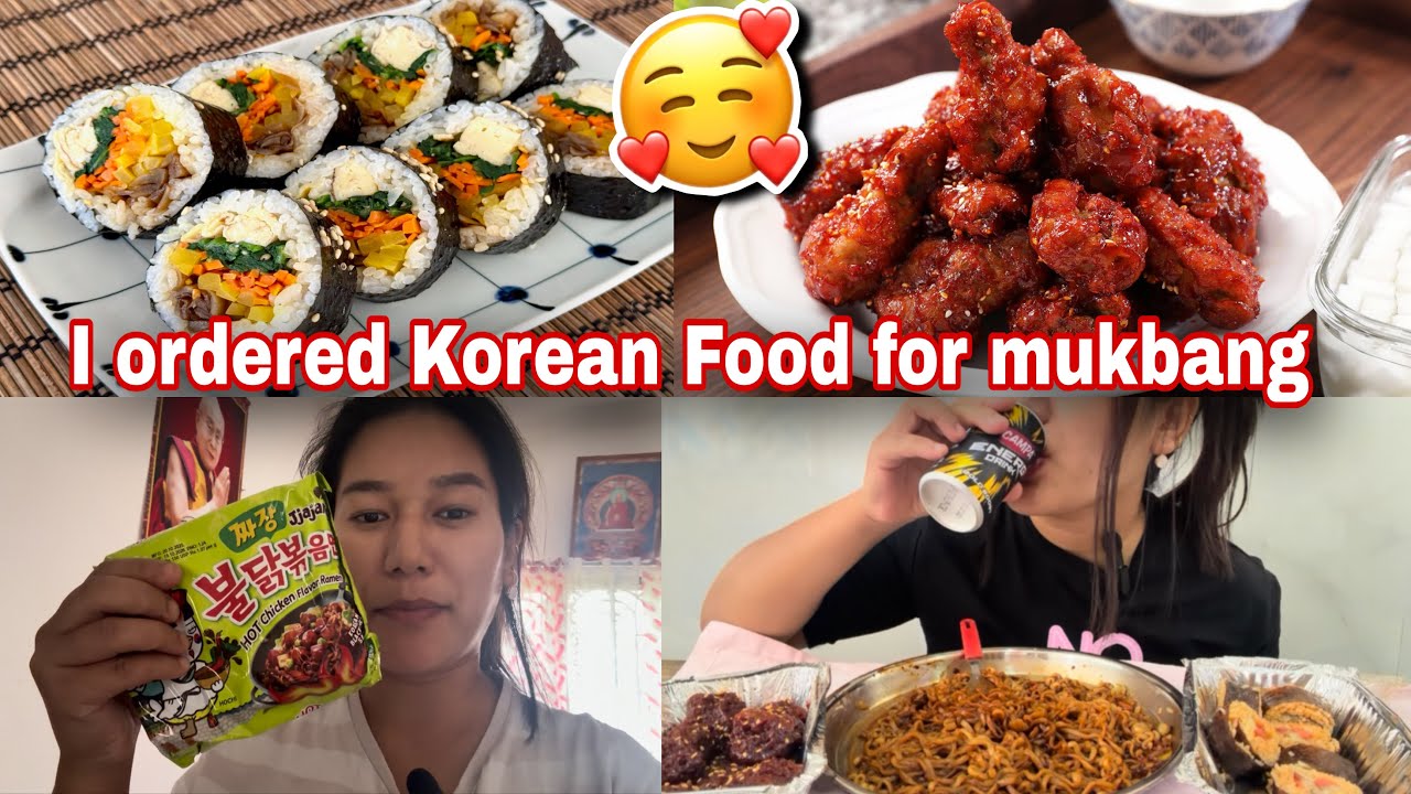 Today I ordered Spicy 🥵 Korean food for mukbang 🍜😋|| Removing stitches 😥😮‍💨