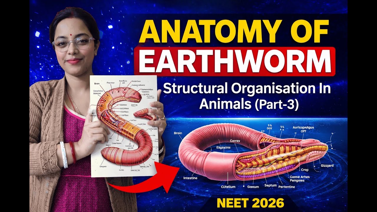EARTHWORM ANATOMY | Structural Organisation In Animals(Part 3)|NEET 2026| #neet2026 #ncert #biology