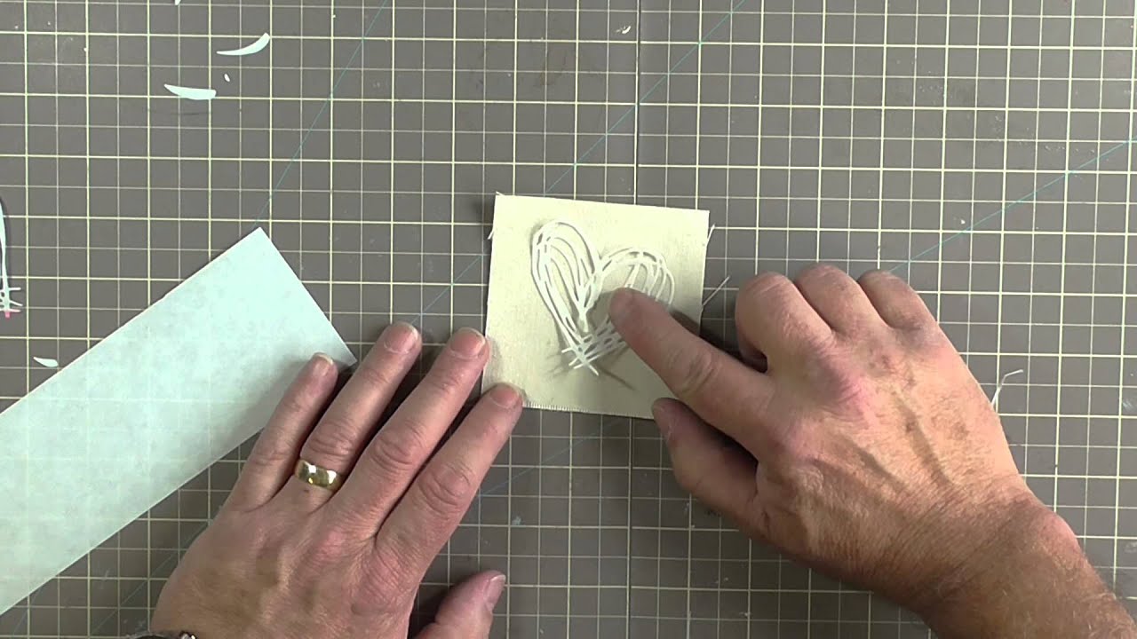 Heat embossing on fabric with Stick it Die-Cut Adhesive
