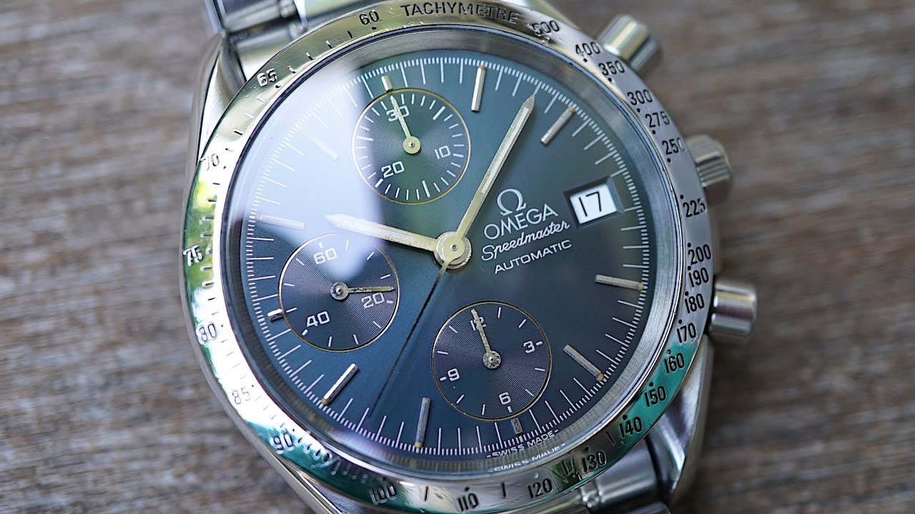 ПОТРЯСАЮЩИЕ автоматические часы Omega Speedmaster - СИНИЙ СОЛНЕЧНЫЙ - 3511.80 - 375.0043 - калибр...