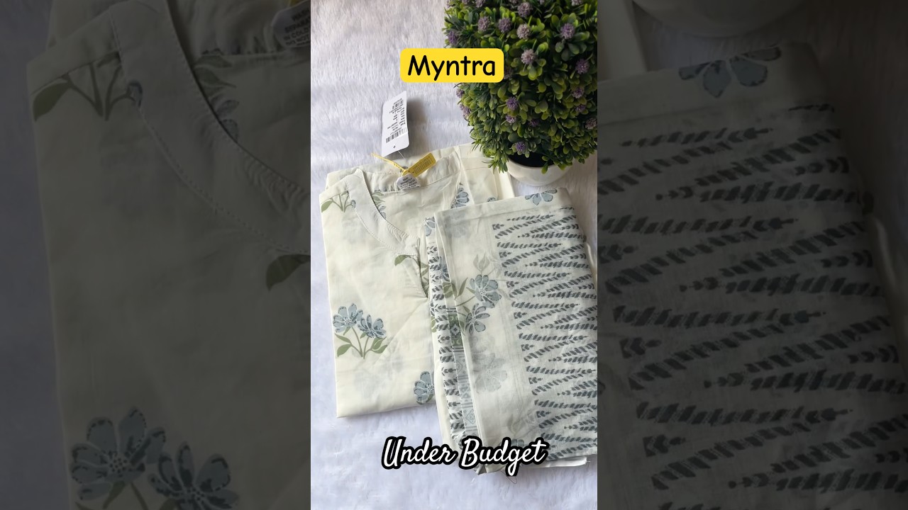 #trending I purchased this Cotton Kurta Set from Myntra | #myntra #meesho #suitset  #ytshorts