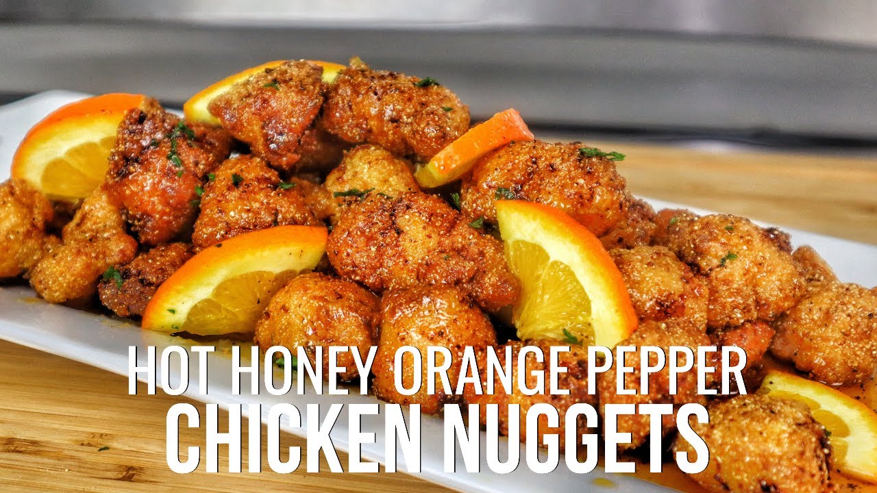 Insanely Addictive Hot Honey Orange Pepper Chicken Nuggets @ThatNurseCanCook