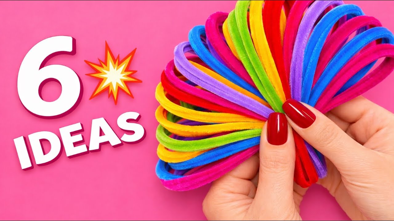 6 IDEAS DIY ✨Pipe Cleaner Crafts ✨Easy Flowers Chenille Stems Decoration Ideas 