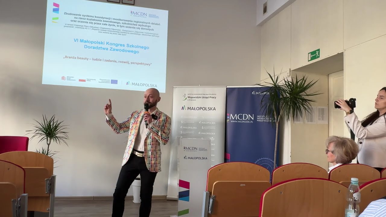 Michał Łenczyński (Beauty Razem, ASP) - na VI Małopolskim Kongresie Szkolnego Doradztwa Zawodowego