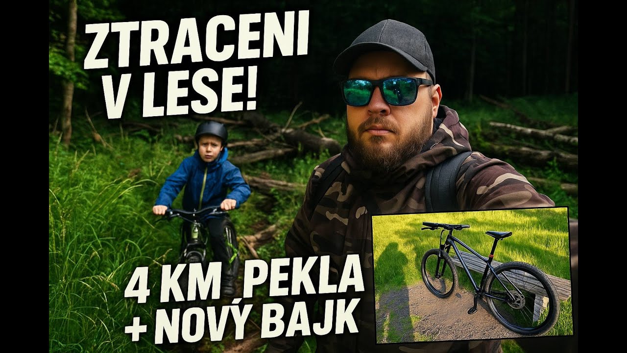 Ztraceni v lese na kolech – 4 km pěšky terénem | představení novýho trail bajku