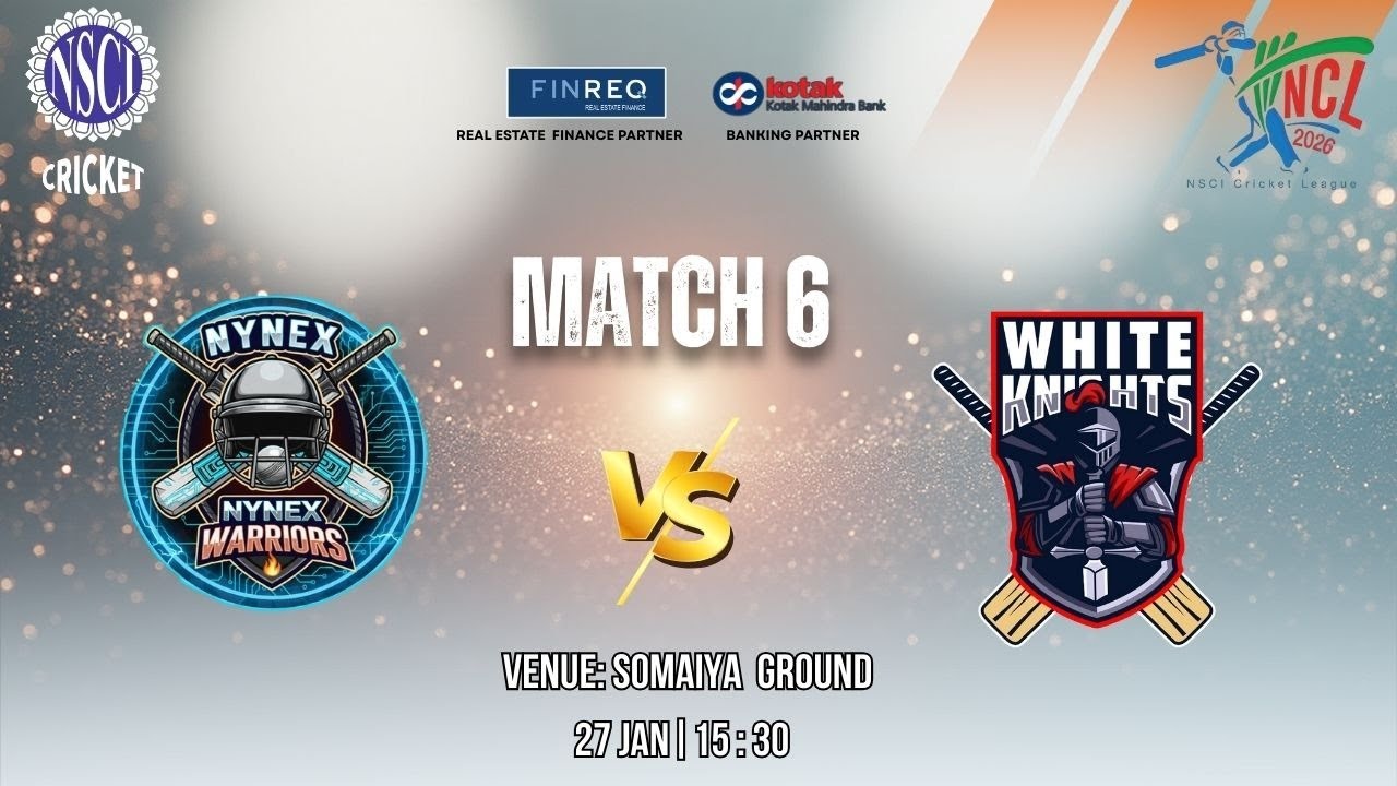 NSCI CRICKET LEAGUE | NYNEX WARRIORS VS WHITE KNIGHTS | MATCH 6 | 2026