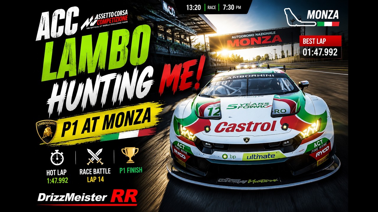 ACC Monza 15 Minutes of PURE Pressure 😱 Lamborghini Charging for P1
