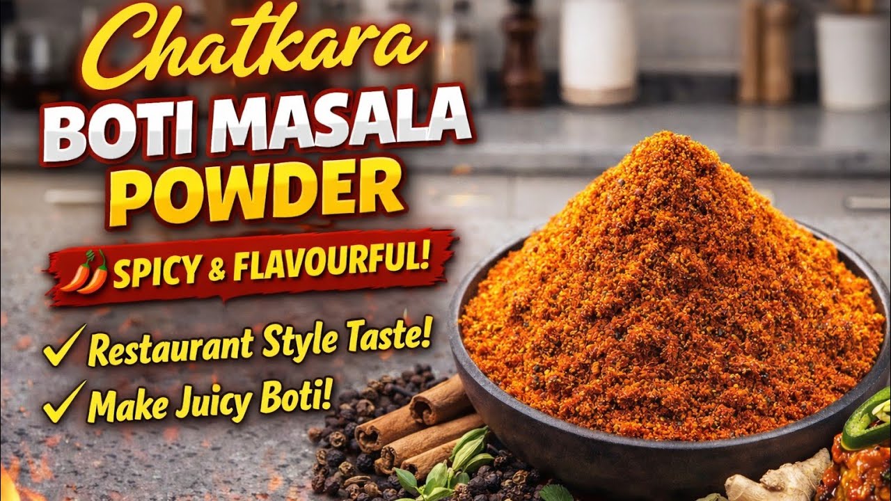  Chatkara Boti Masala powder Recipe | Restaurant Style Spicy Boti | Easy & Juicy Boti Masala