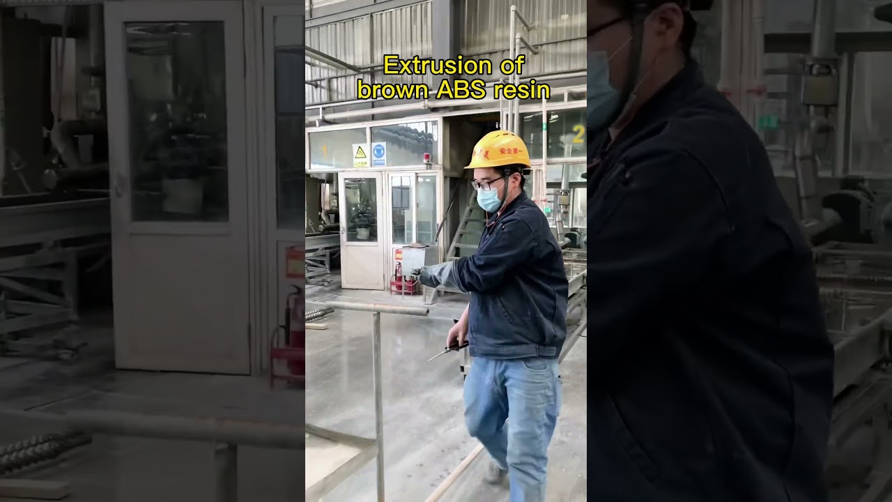 Extrusion of ABS resin pellets #plastic #plasticfactory #plasticpellets #extruderoperator