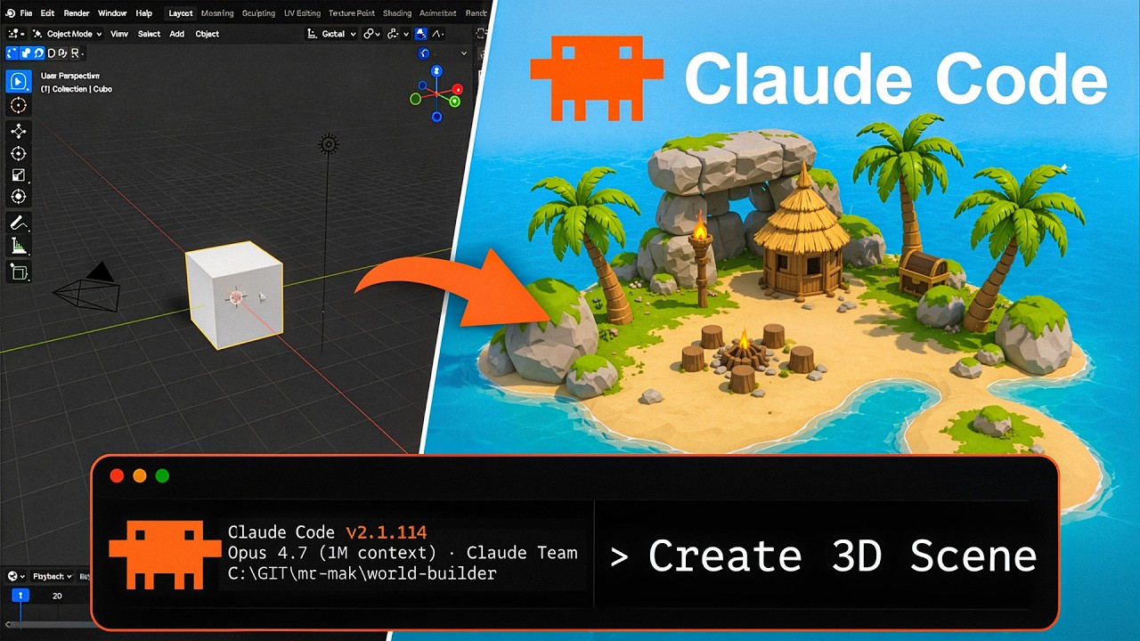Claude Code Took Over Blender and Created This...