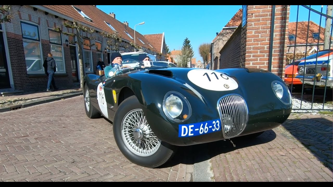 2 Jaguar C type Rally Cars | Cold Start Up Sound and walk around