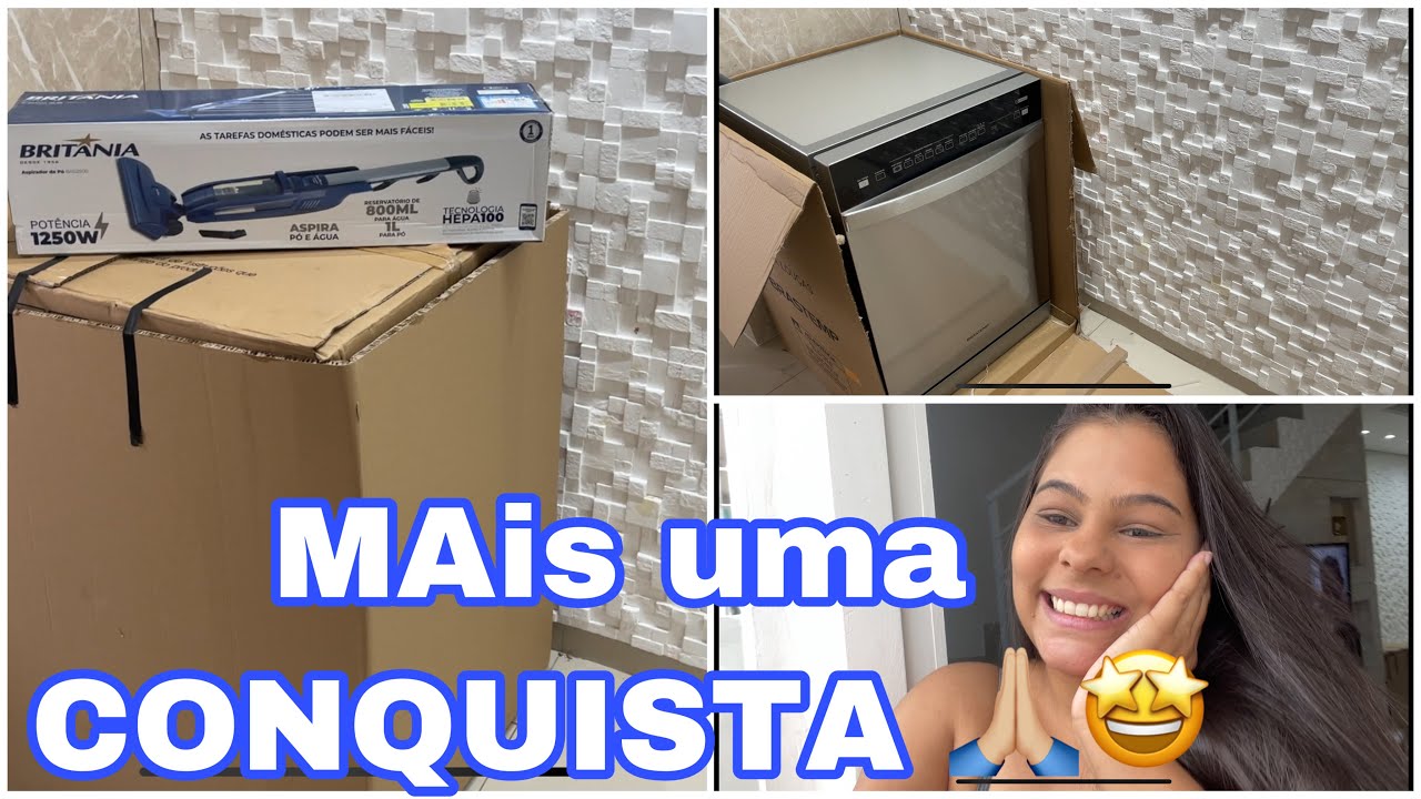 CHEGOU MINHA LAVA LOUÇA DOS SONHOS😍abri e mostrei tudo +pesquisando preços de microondas nas lojas