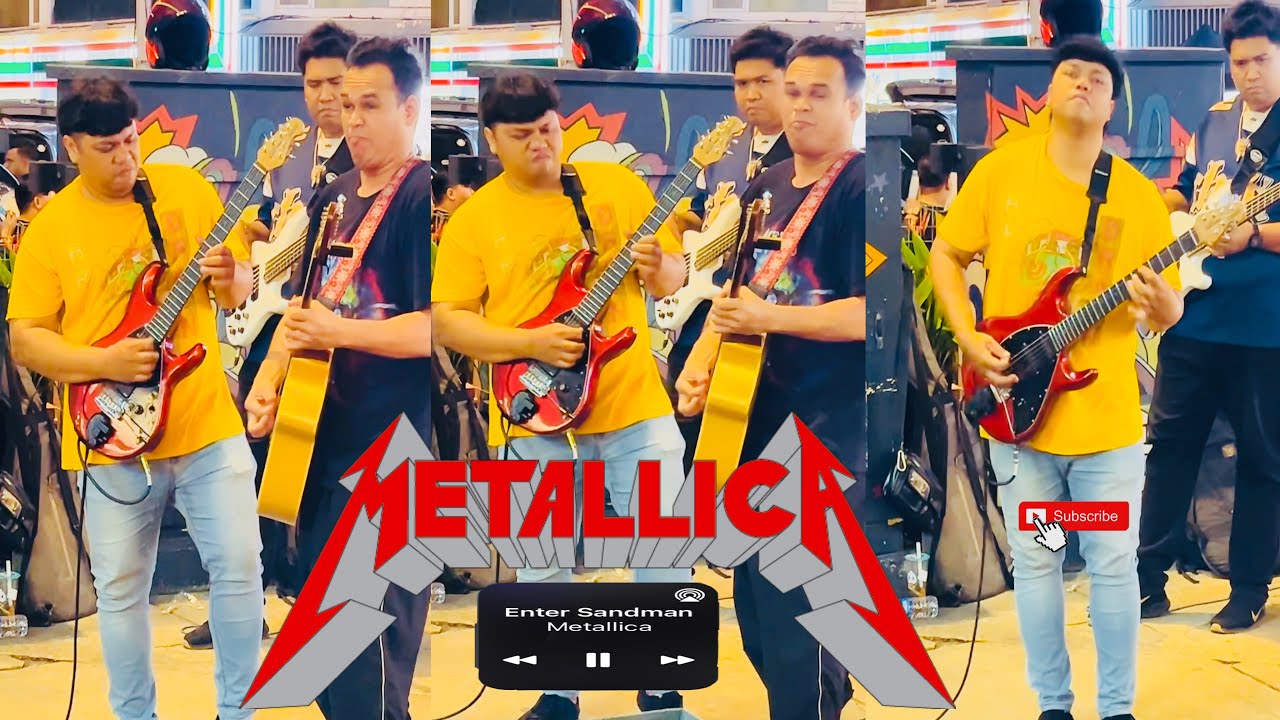 ENTER SANDMAN=METALLICA(COVER SENTUHAN BUSKERS).