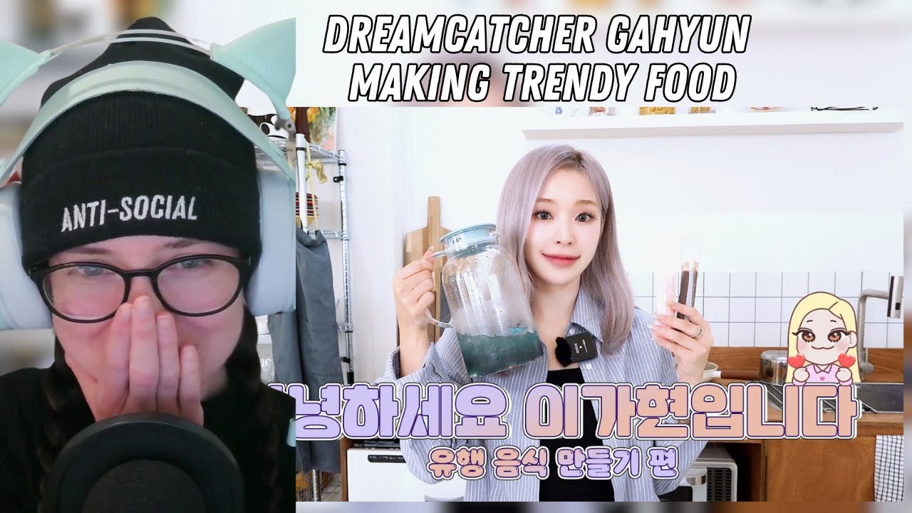 Reacting to Gahyun's Cute & Chaotic Making Trendy Foods