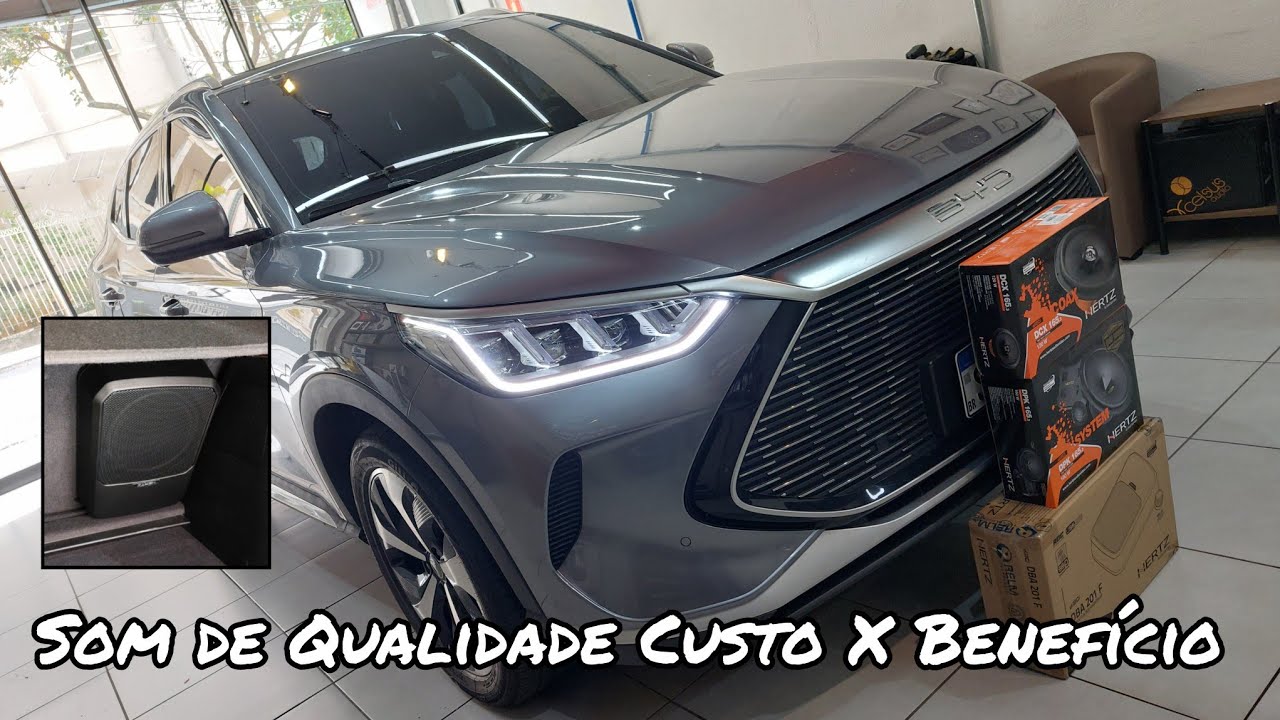 Melhoramos o som original do BYD Song Plus com projeto de áudio Custo × Benefício!