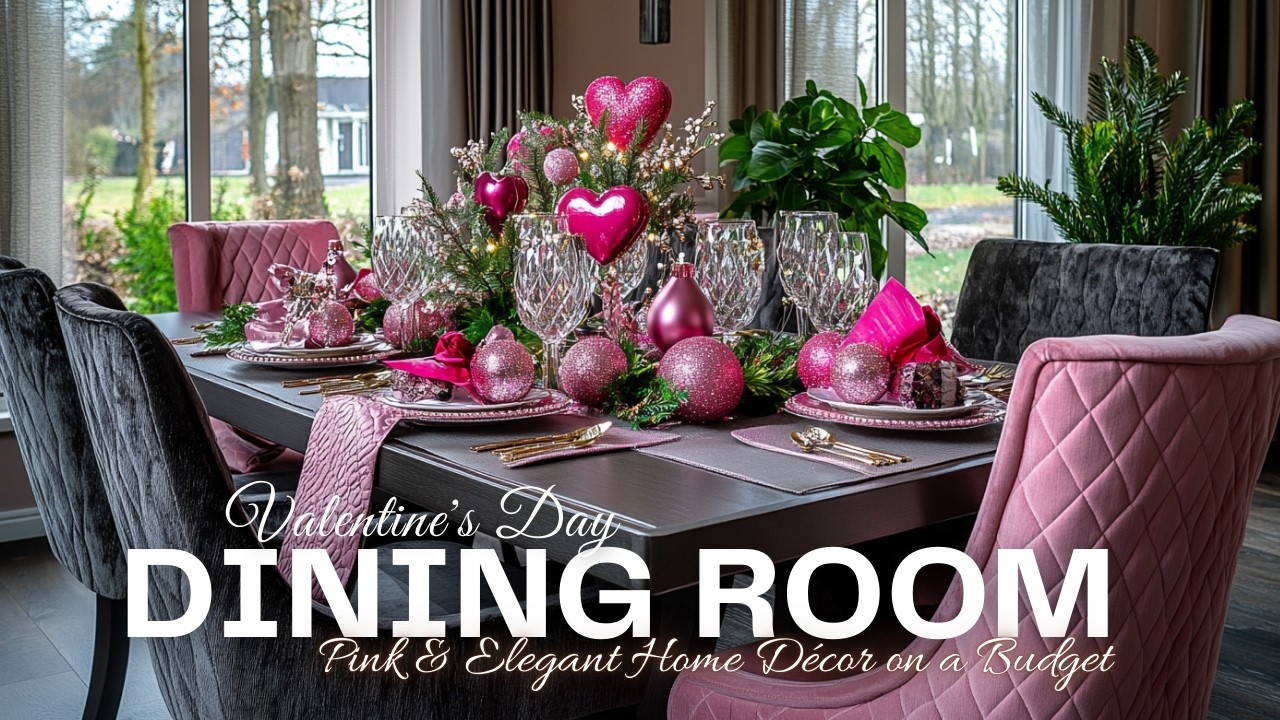 Luxurious Valentine’s Day Dining Room Ideas 2025 | Pink & Elegant Home Décor on a Budget