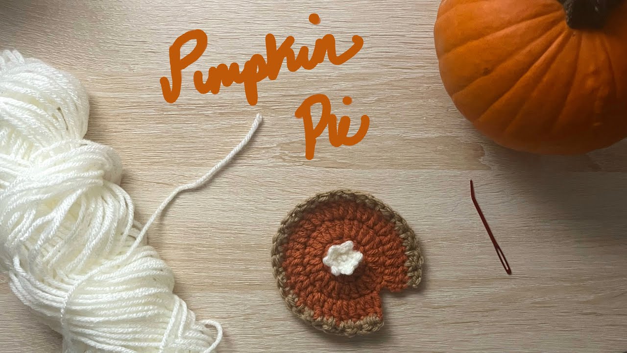 Easy Crochet PUMPKIN PIE Coaster | Fall inspo