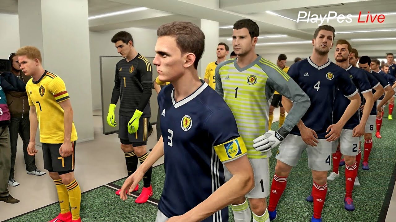 PES 2019 - SCOTLAND vs BELGIUM - Full Match & All Goals - PC Gameplay FHD