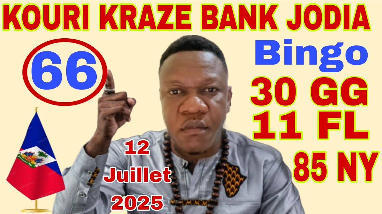 BOUL CHO POU TIRAJ MATEB AN 12 JUILLET 2025, BINGO 30 GG✅️, BINGO 11 FL✅️, BINGO 85 NY✅️.