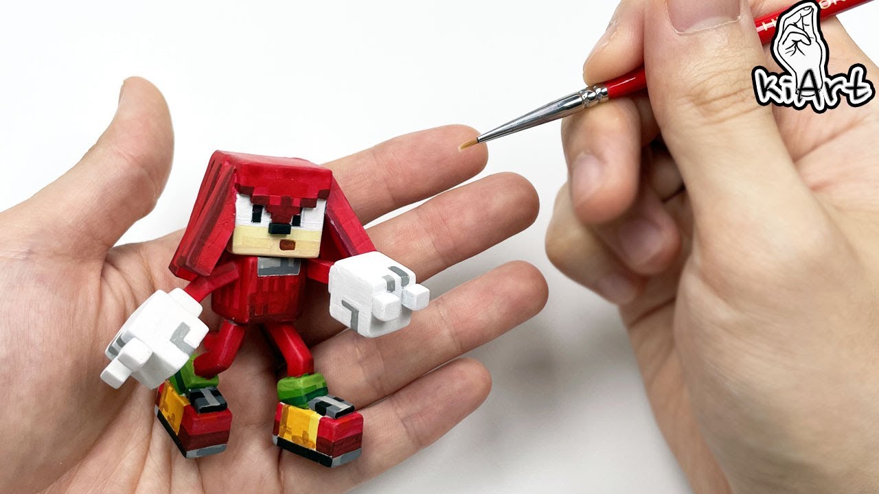 Crea Minecraft Knuckles con Clay / Sonic ClayArt [kiArt]