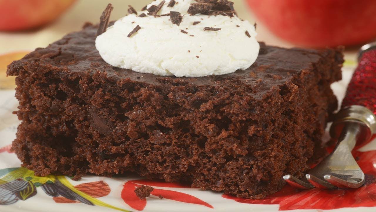 Chocolate Apple Cake Recipe Demonstration - Joyofbaking.com