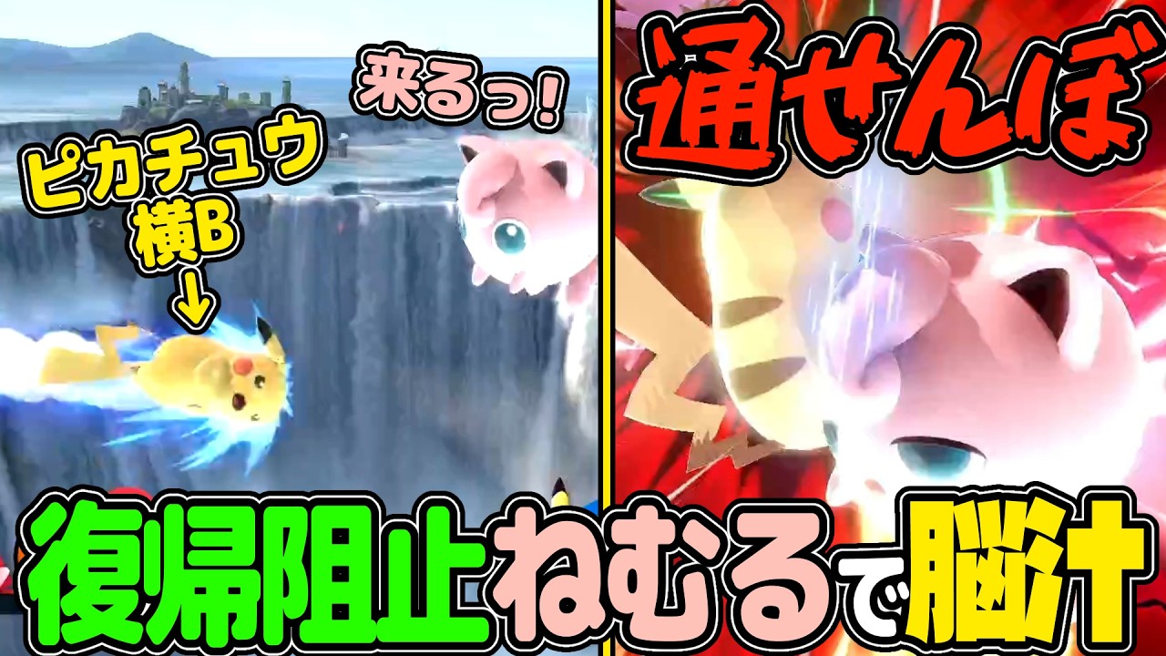 復帰阻止に全力を掛けた男のねむるが度胸ありすぎる【スマブラSP VIP プリン】