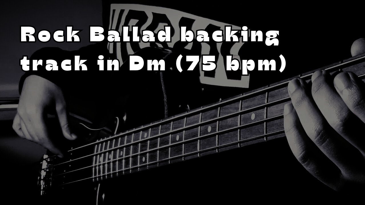 Rock Ballad backing track in Re minore (75 bpm)
