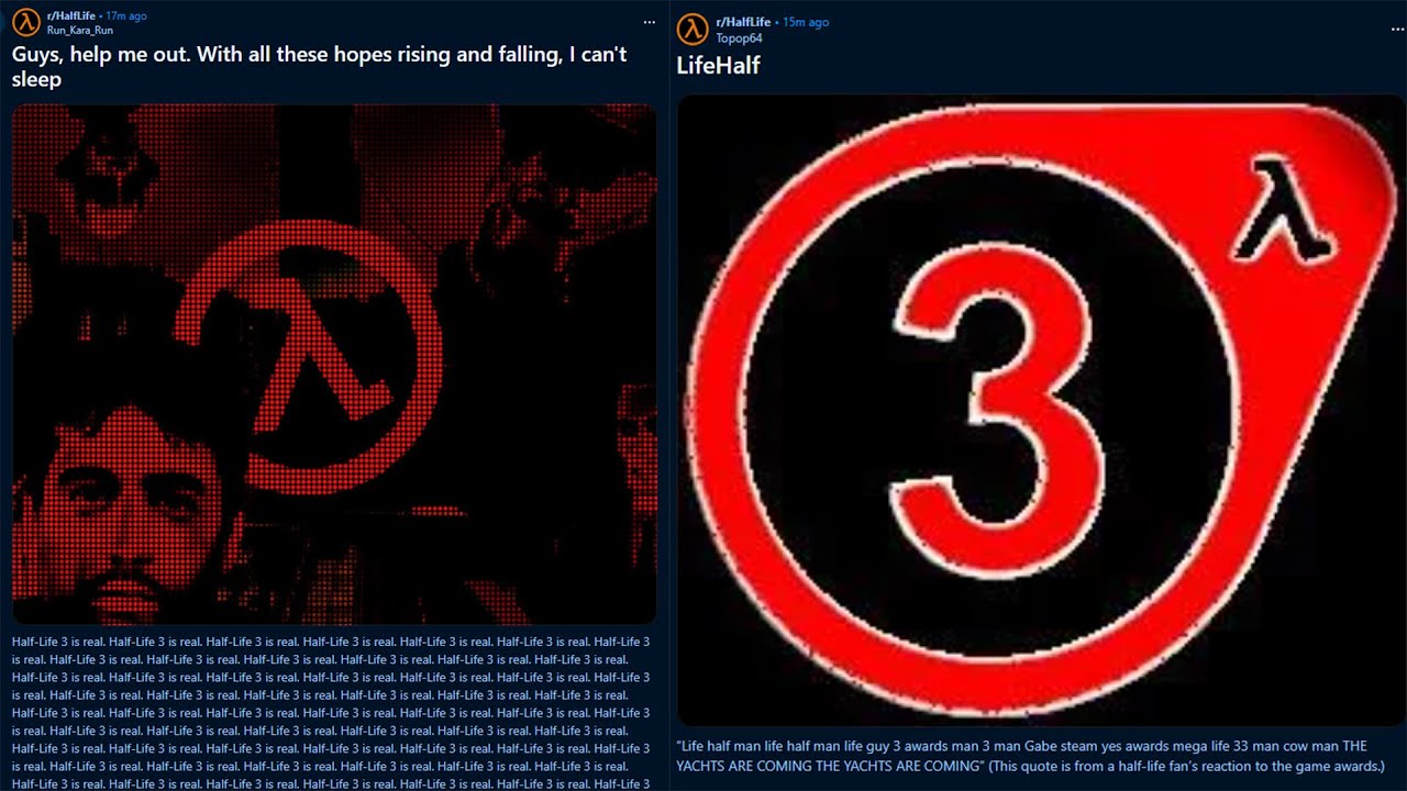 Фанаты Half-Life после церемонии вручения наград The ​​Game Awards