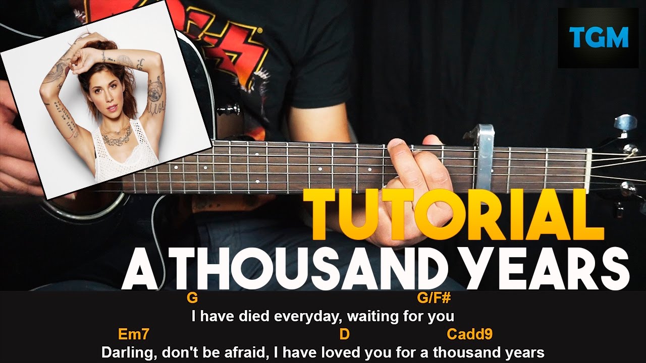 Como tocar | A Thousand Years | Christina Perri en Guitarra