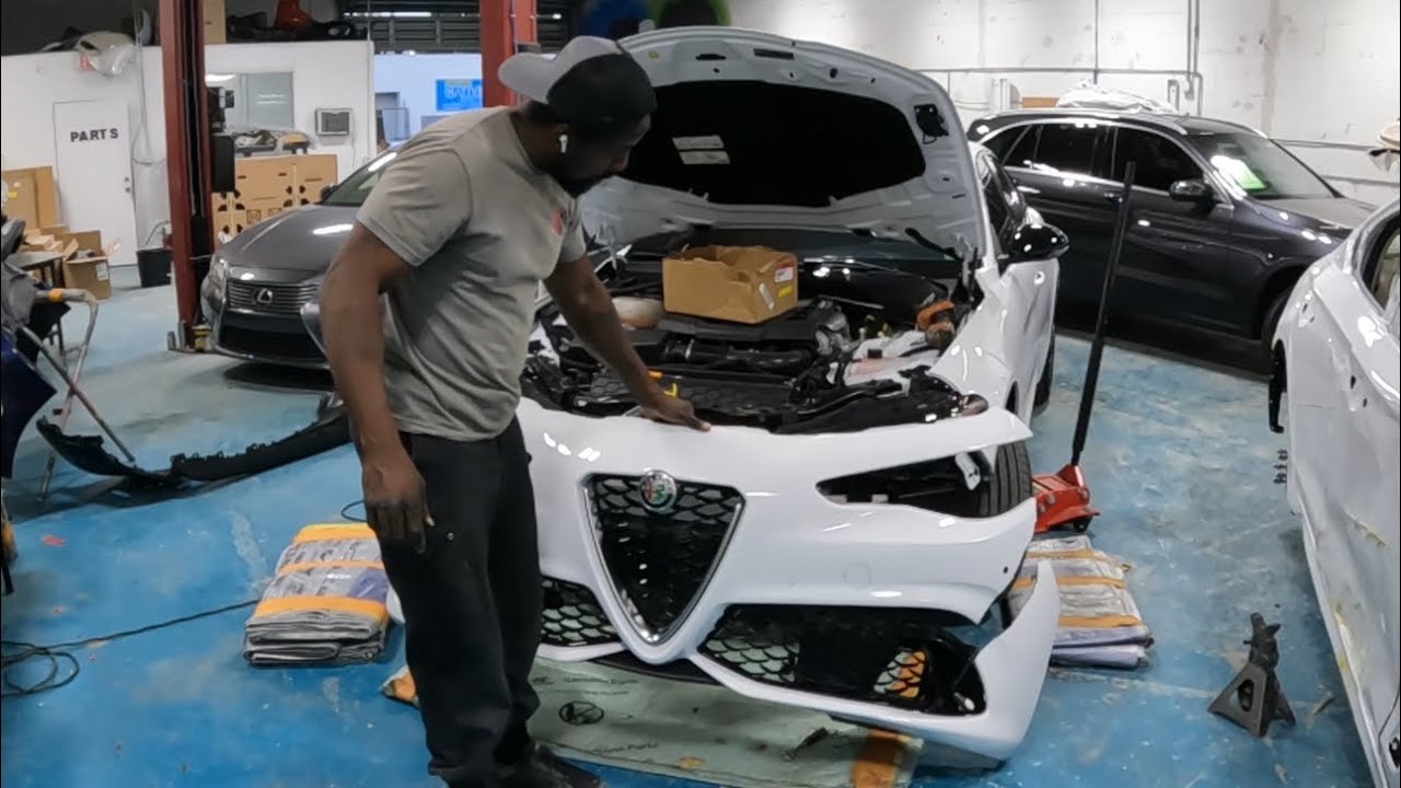 DIY 2024 ALPHA ROMEO how to remove the front bumper with step by step instructions 