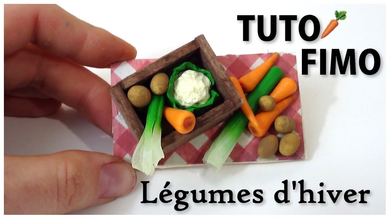 { TUTO } CAISSE DE LÉGUMES D'HIVER EN FIMO | MINIATURE FOOD POLYMER CLAY
