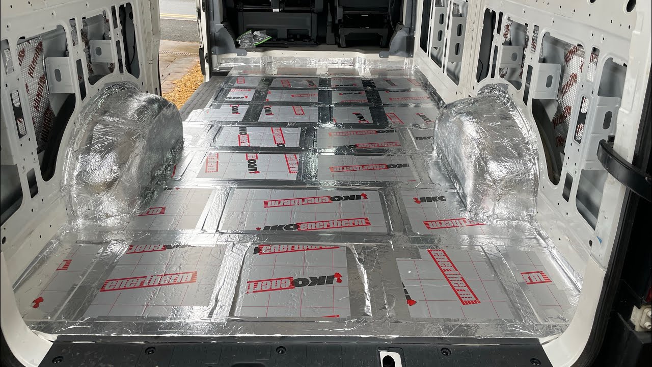 VW Crafter Campervan Conversion floor sub frame install and insulation.