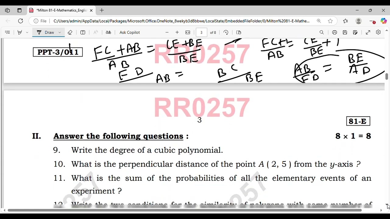 Karnataka sslc preparatory exam 3 key answers || sslc