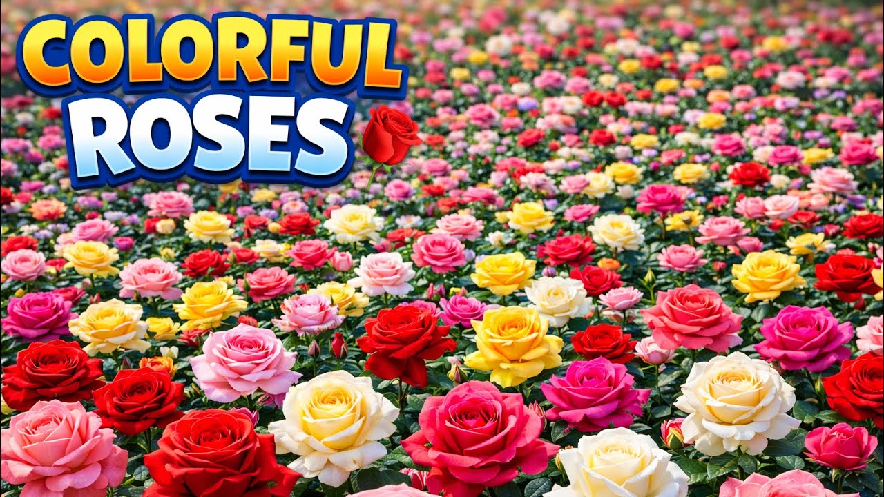 A Sea of Colorful Roses 🌹 The Most Beautiful Rose Garden in Bloom