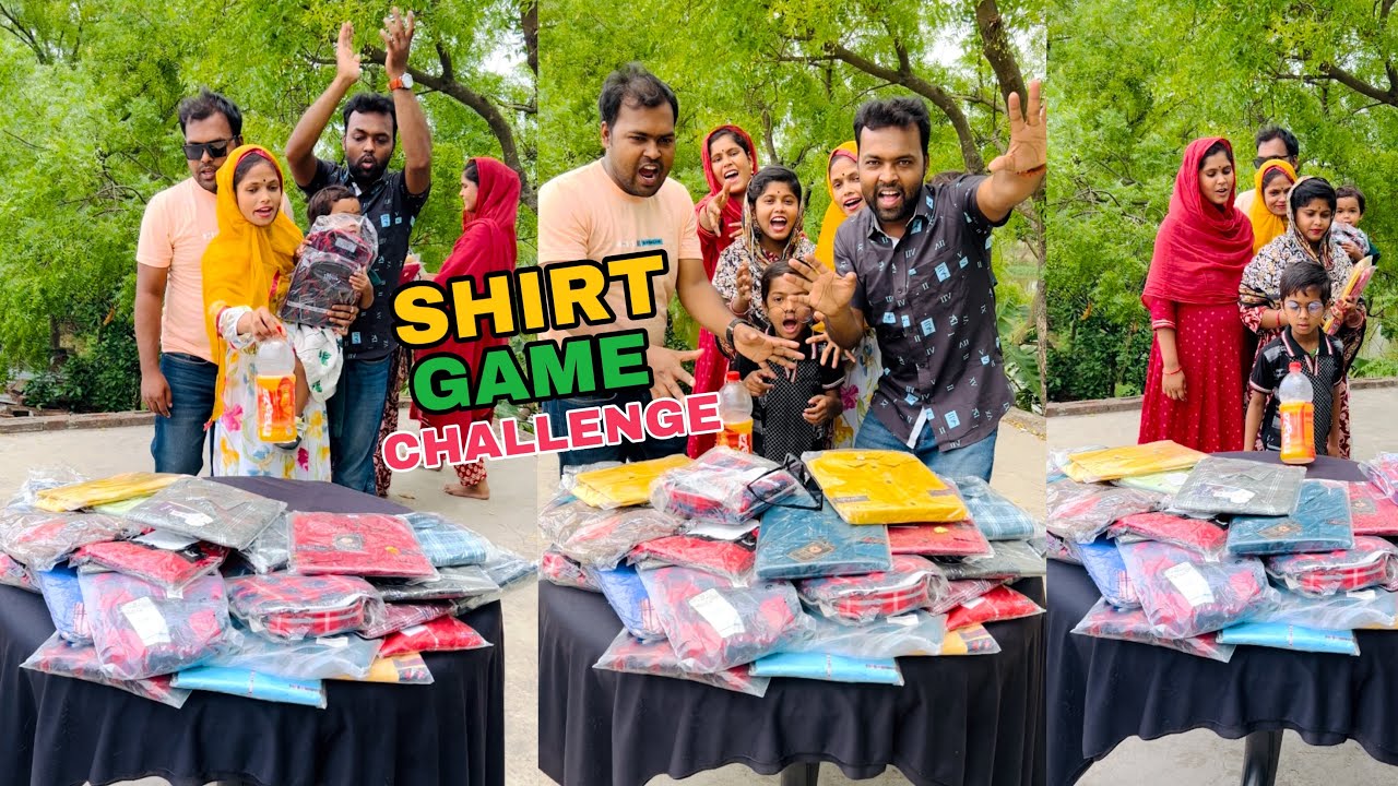 Shirt Game Challenge With My Family Trending Game 🎁 #challenge #shirts #funnyvideos