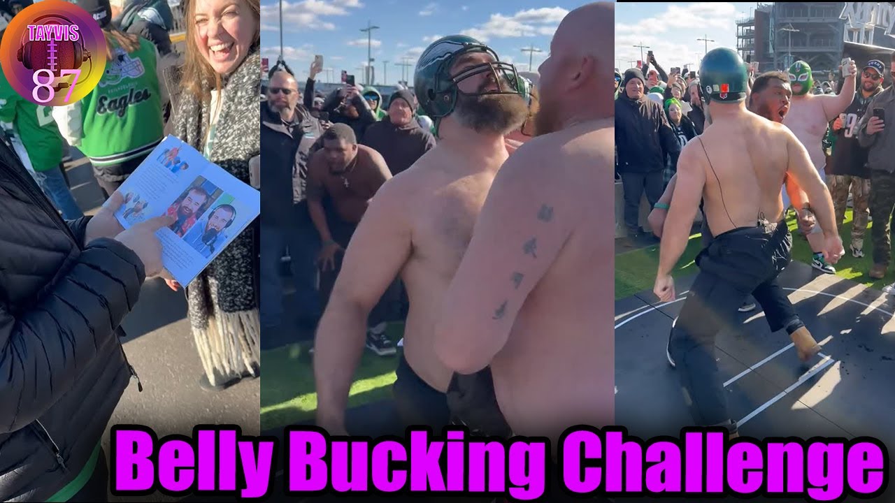 Боже мой! Джейсон Келси побеждает в уморительном конкурсе Belly Bucking Challenge на New Heights ...