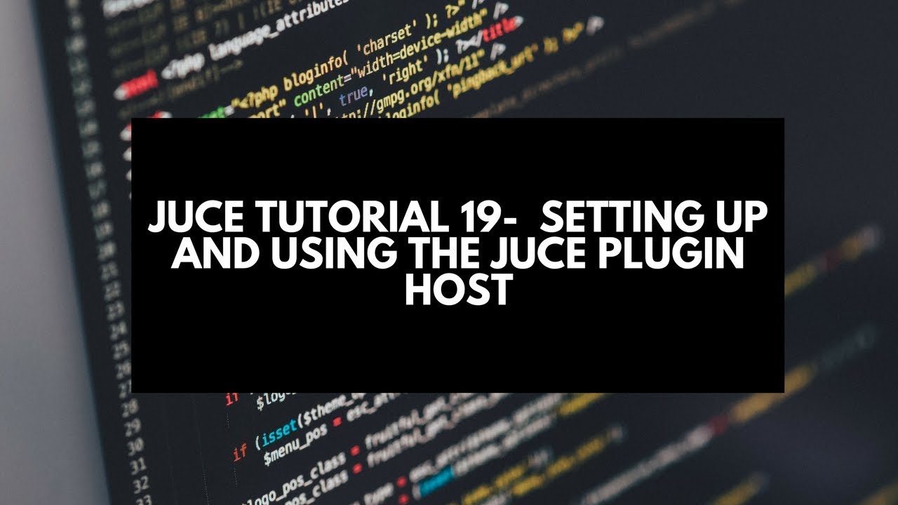 Учебник Juce 19. Настройка и использование хоста плагина Juce