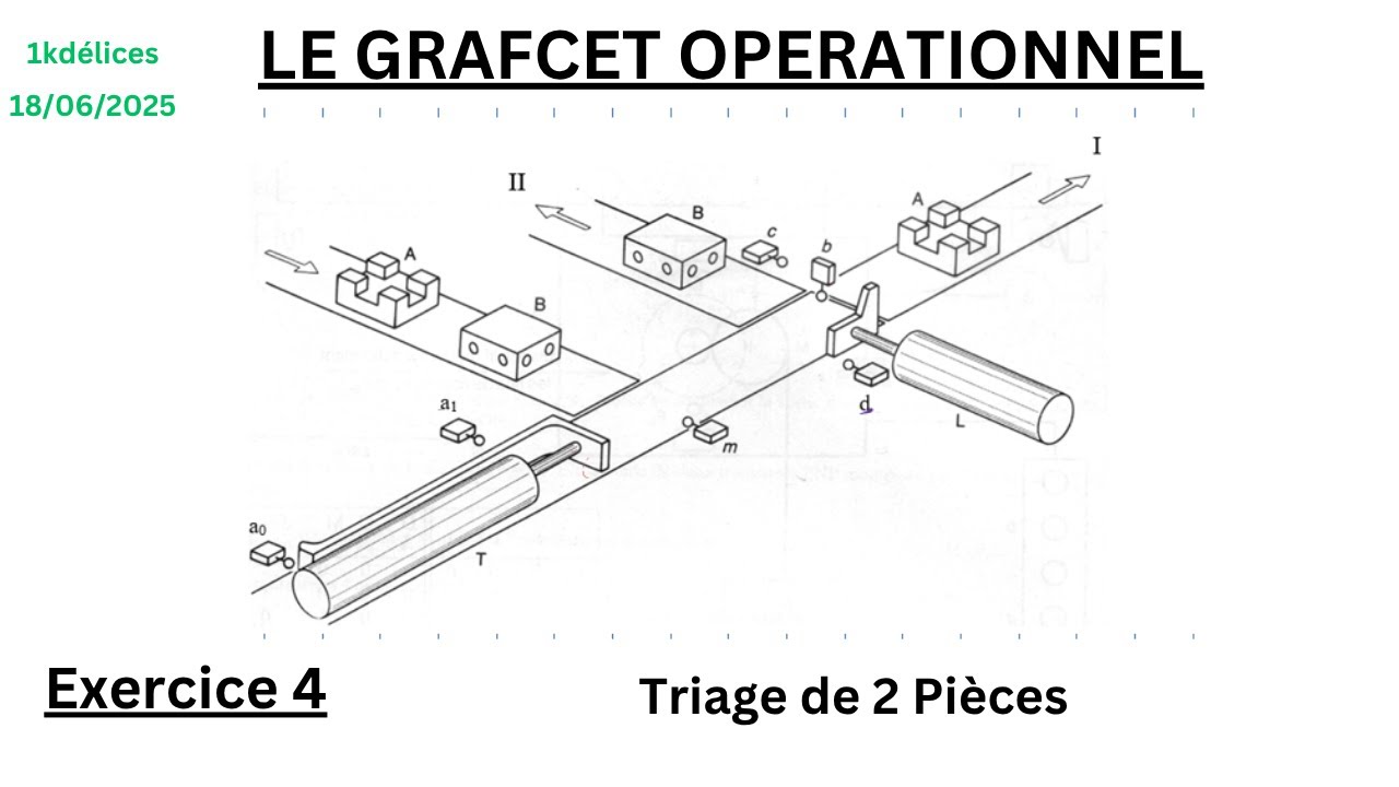 Grafcet Exercice 4 - Triage de 2 Pièces