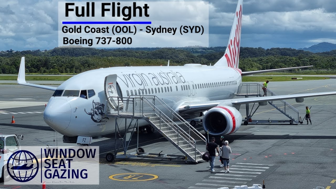 Full Flight / Gold Coast to Sydney / Boeing 737-800 Virgin Australia / 4K