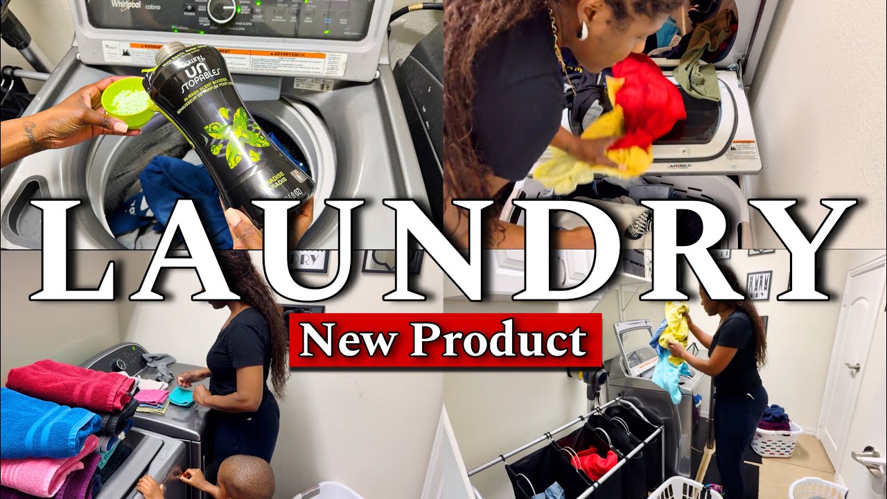 TRYING A NEW PRODUCT | LOADS OF LAUNDRY MOTIVATION | REALISTIC LAUNDRY ROUTINE | #laundryroutines